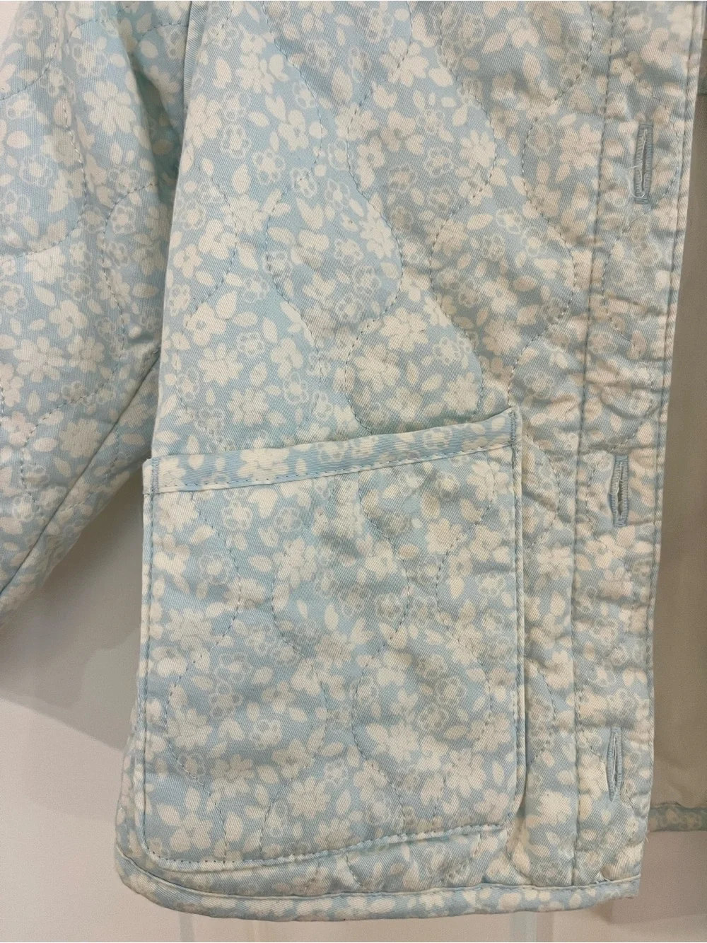 Cat & Jack Light Blue Floral Quilted Jacket